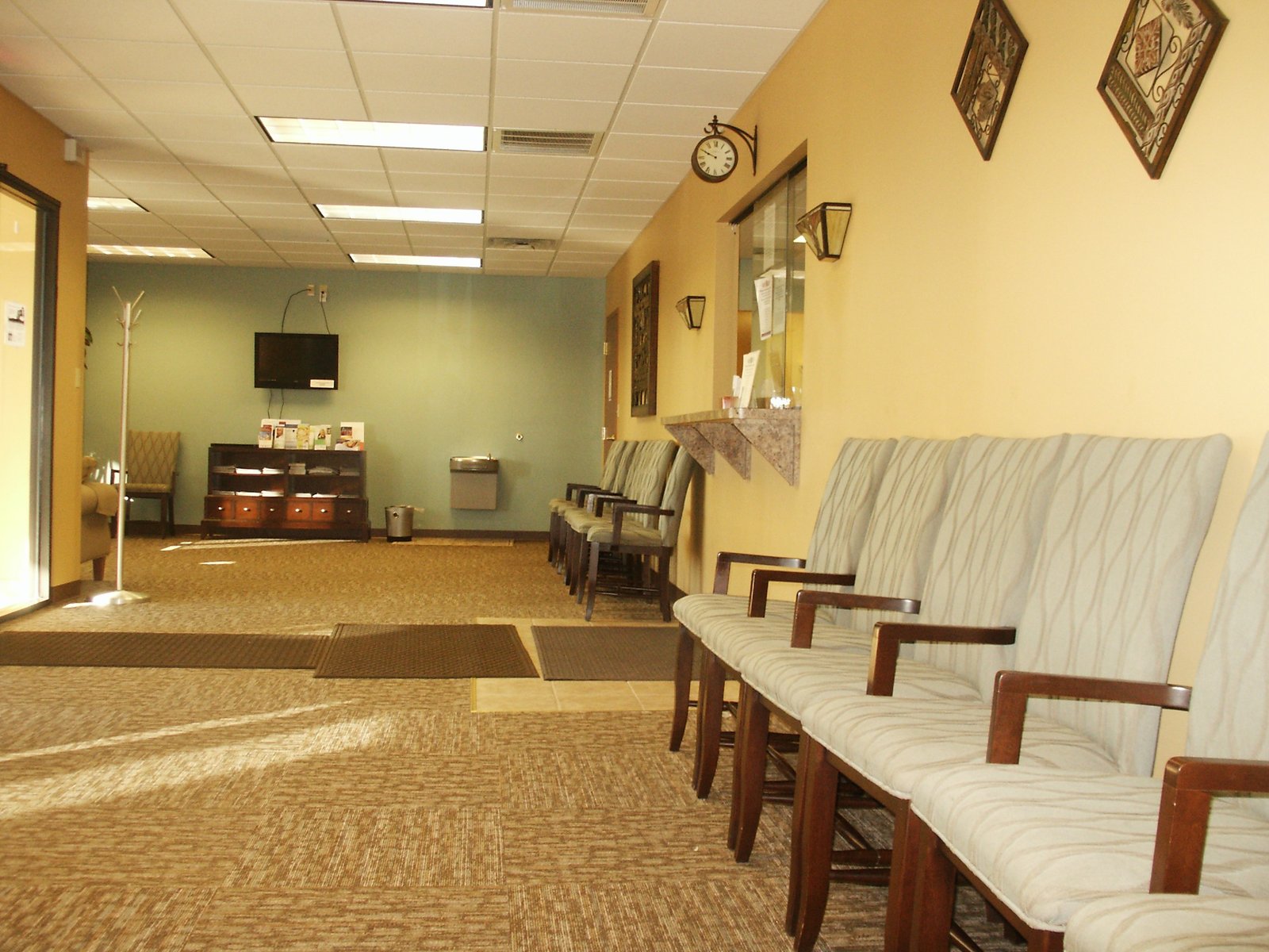 Modern waiting room in dental practice
